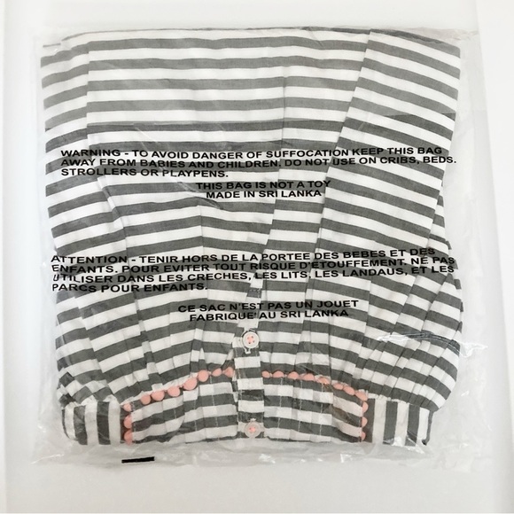 NWT Gymboree dress girls size 5 Striped gray white coral Animal Party sleeveless - Picture 3 of 3